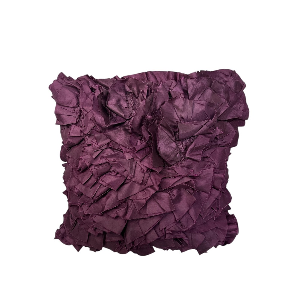 Pier 1 | Purple Petal Ruffle Decorative Square Accent Pillow‎